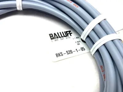 BKS-S20-1-05,BCC001T | Balluff BKS-S20-1-05 Single Ended Cordset 3-Pin Rt-Angle M12 BCC001T - New – Open box