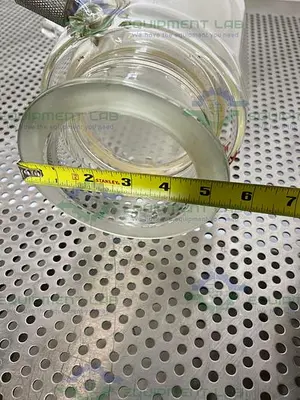 USED LOT OF 2 - HEL 1 LITER TRIPLE WALL JACKETED GLASS REACTOR W/ VALVE