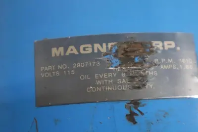 MagneCorp Blower no. 2907173 STOCK S-633
