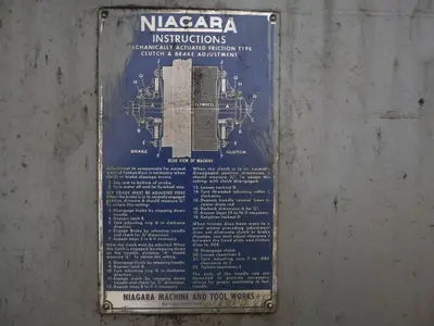 36 TON X 8' NIAGARA MODEL #1B36-6-8 MECHANICAL PUNCH PRESS: STOCK #23465