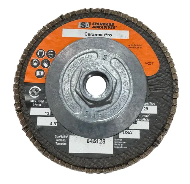 Standard Abrasives 4-1/2" x 5/8-11 Flap Disc Ceramic Pro T29