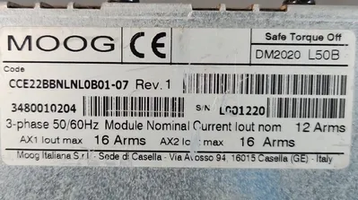 MOOG DM2020 L50B Module 3-phase 50/60 Hz Module Loc3F