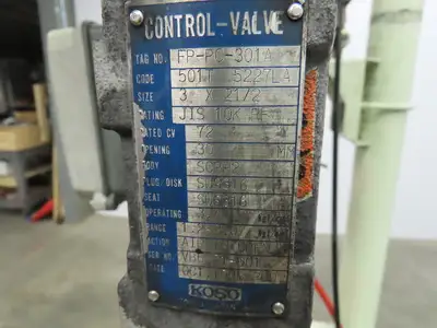 3" Flanged Pipe, Valve Control Station, Process Piping Bypass Valve
