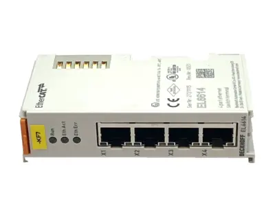Used Beckhoff EtherCAT 4-Port Ethernet Switch Communication Interface Terminal PLC Ethernet Equipment Michigan US | Maverick Industrial Sales #1391761