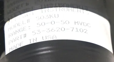 NEW API/LFE 53-3620-7102 DIRECT CURRENT AMMETER 50-0-50 MVDC, 503KU
