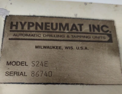 USED HYPNEUMAT HYPNEUMAT INC S24E