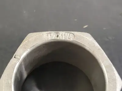 1-1/2" x 1-1/4" 316 Stainless Steel Hex Head Reducing Bushing