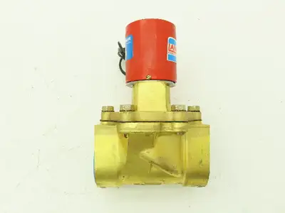 Skinner 4LA26LB8101 Brass Solenoid Valve 2-Way NC 24VDC 100 PSI 1-1/2" NPT