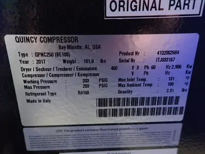 USED QUINCY QPNC250 (BE10S)