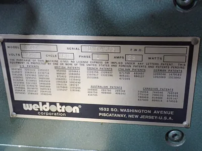 Used WELDOTRON 6302 Miscellaneous Packaging Equipment Ohio US | HGR 24 #927749