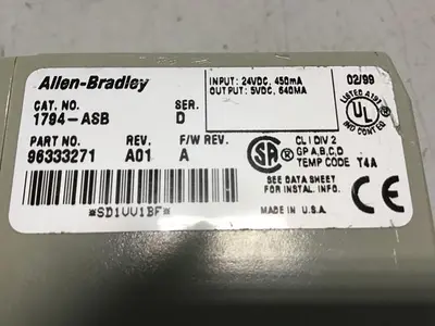 USED ALLEN BRADLEY 1794-ASB SER D
