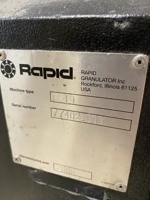 Used Rapid Force F-19 Granulators Michigan US | Maverick Industrial Sales #1400744
