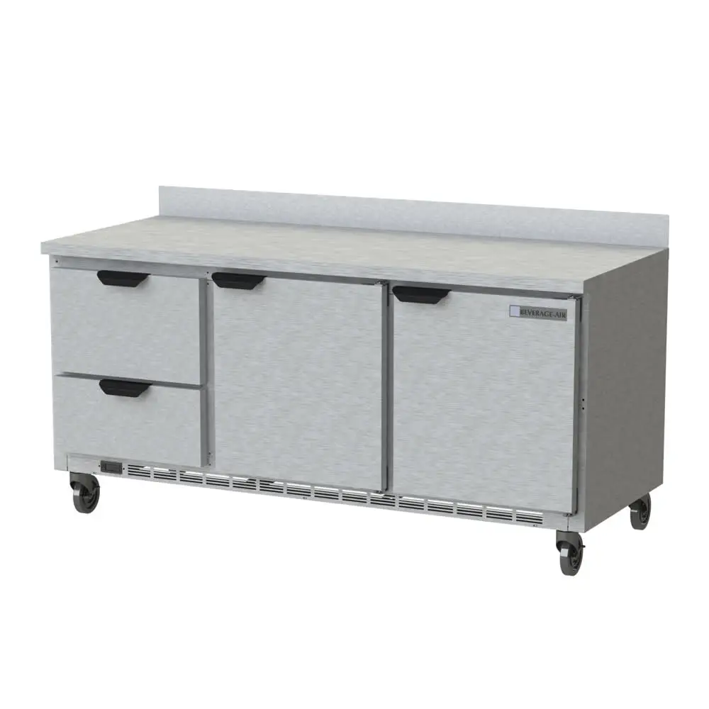 Beverage-Air WTRD72AHC-2 72" Worktop Refrigerator W/ (3) Section, 115v