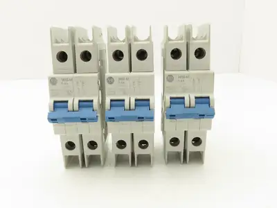 Allen Bradley 1489-M2D050 Circuit Breaker 5A 2 Pole 480 VAC Ser D Lot of 3