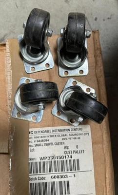 Lot of 4 Small Caster Swivel Wheel