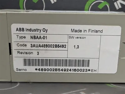 ABB NBAA-01 Building Automation Adapter 3AUA489002B5492 Rev. 3 SW 1.3 Used