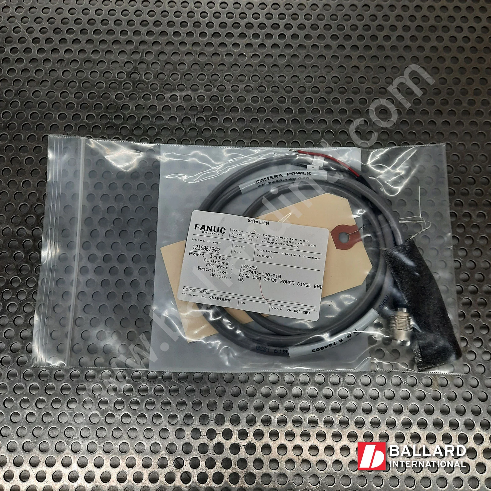 FANUC GigE Camera Single End 24VDC Power Cable