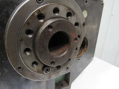 Hitachi Seiki HT25 CNC Lathe Belt Drive Gear Reducer Assembly Thru Bore