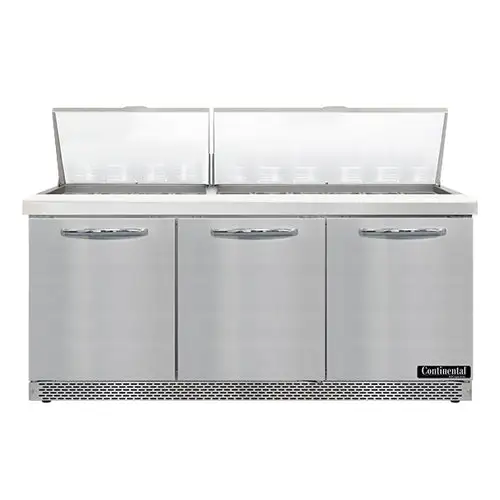 Continental SW72N30M-FB 72" Sandwich/salad Prep Table W/ Refrigerated Base, 115v