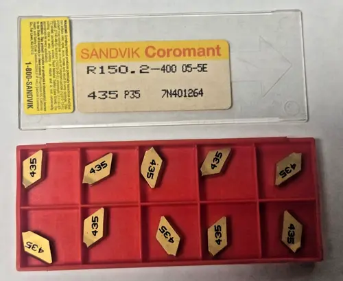 SANDVIK Coromant R150.2-400 05-5E 435 P35 Grooving Lathe Carbide Inserts 10 Pcs