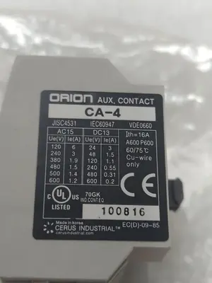 New | in-Stock ORION CA-4 Miscellaneous Equipment (Electrical & Power) | Surplus Asset Holdings #1199688