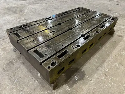 48" X 92" X 12" T-SLOTTED LAYOUT RISER TABLE / FLOOR PLATE: STOCK #19723