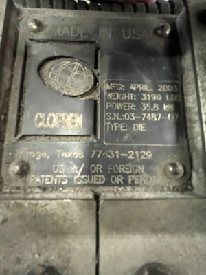 70" Auto-Flex Cloeren Sheet Die, New in 2003