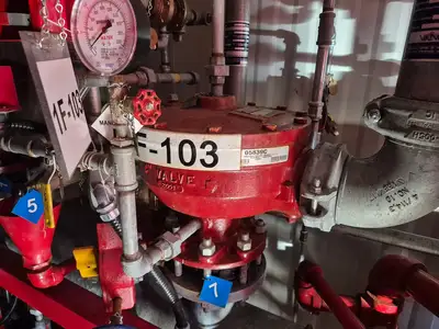 Containerized Foam Fire Suppression System w/ Deluge Valve, Potter Controls & Piping Manifold