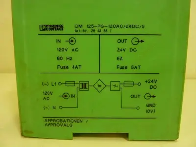USED PHOENIX CONTACT CM125-PS-120AC/24DC/5