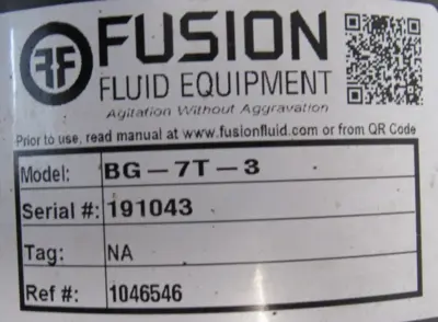NEW FUSION BG-7T-3 AGITATOR 2HP 230/460V G585A BG7T3