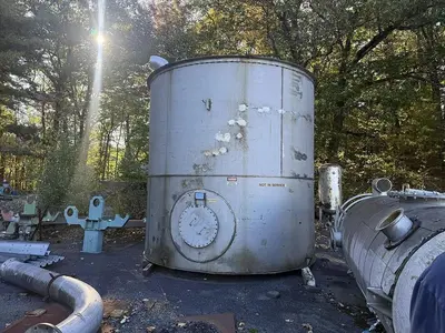 10,000 GALLON MATRIX SERVICE 12' DIAMETER 12' HIGH 316L STAINLESS STEEL  TANK
