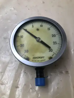 Ashcroft Q-586 316SS 5″ Air Pressure Gauge 0-30PSI 0-30in Hg Vac.