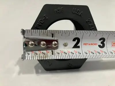 USED NIBCO 2" X 1-1/4" REDUCER BUSHING PVC-I NSF 2"LENGTH, 2-1/2" HEX