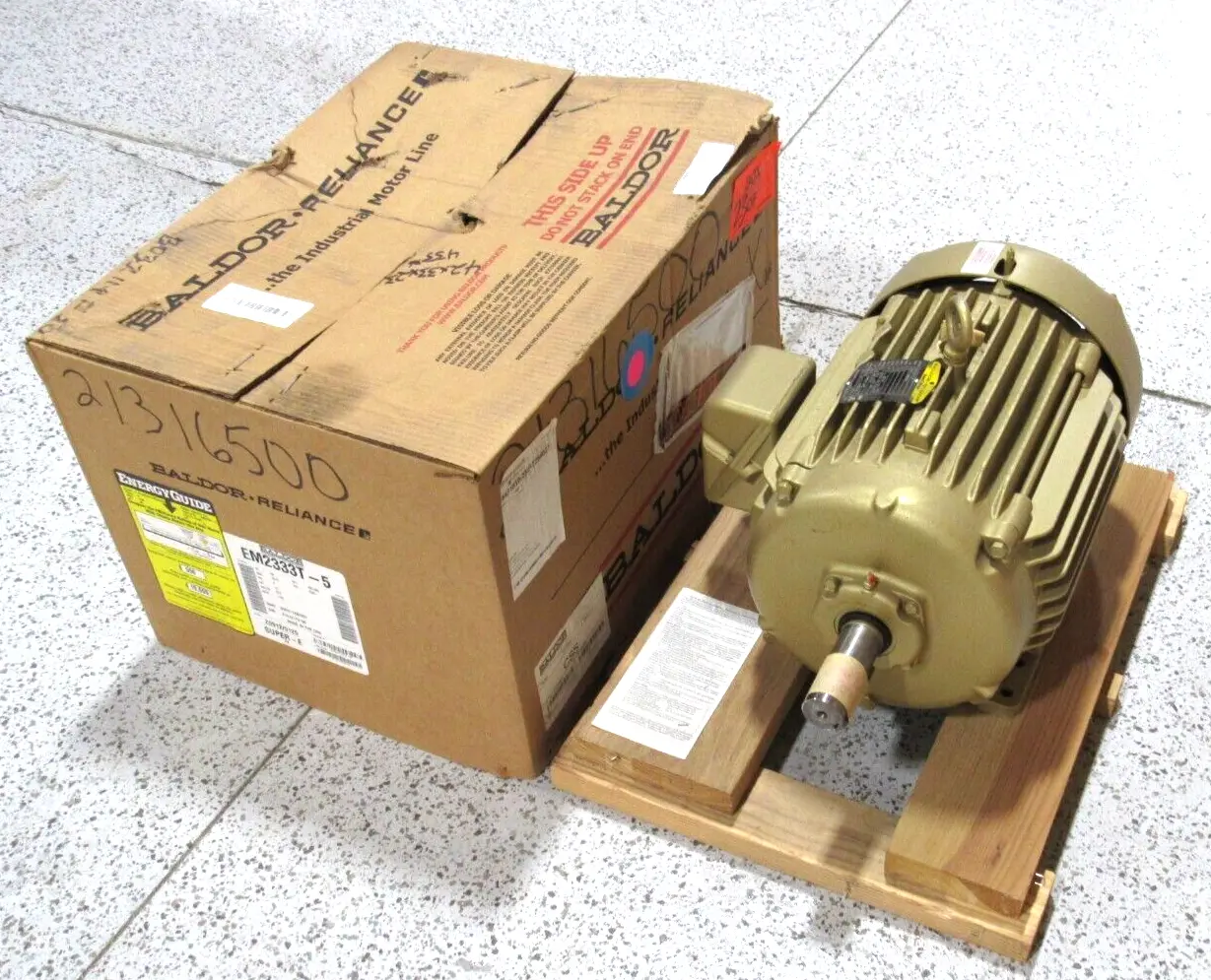 NEW BALDOR EM2333T-5 MOTOR 15HP 575V 254T 1765RPM 1-5/8" DIA.