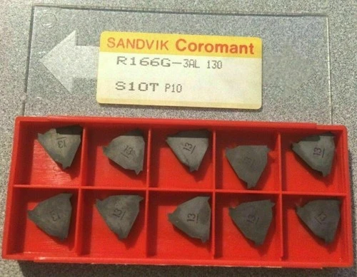 SANDVIK Coromant R166G 3AL 130 S10T P10 Threading Lathe Carbide Inserts 10 Pcs