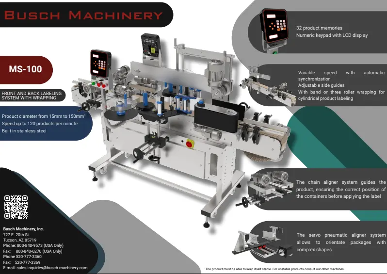 NEW BUSCH MACHINERY BM-MS-100