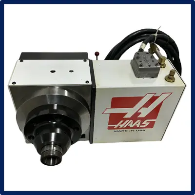 USED HAAS HRTA6 BRUSH TYPE 4TH AXIS WITH PNEUMATIC 5C COLLET CLOSER