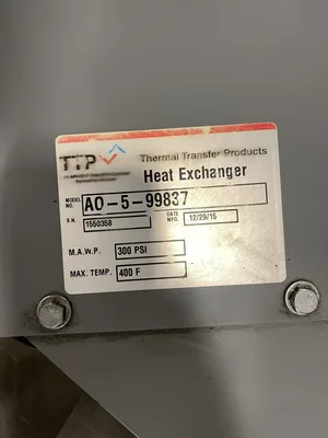 TTP AO-5-99837 Brazed Plate Heat Exchanger 300PSI 400F