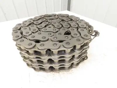 Renold 140 -3 V 3 Strand Roller Chain 1-3/4" Pitch Riveted 1" Rollers 10 Feet