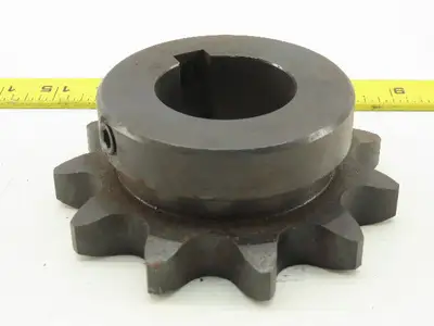 Martin 100BS11 11 Tooth Single Roller Chain Sprocket 1-15/16" Keyed Bore