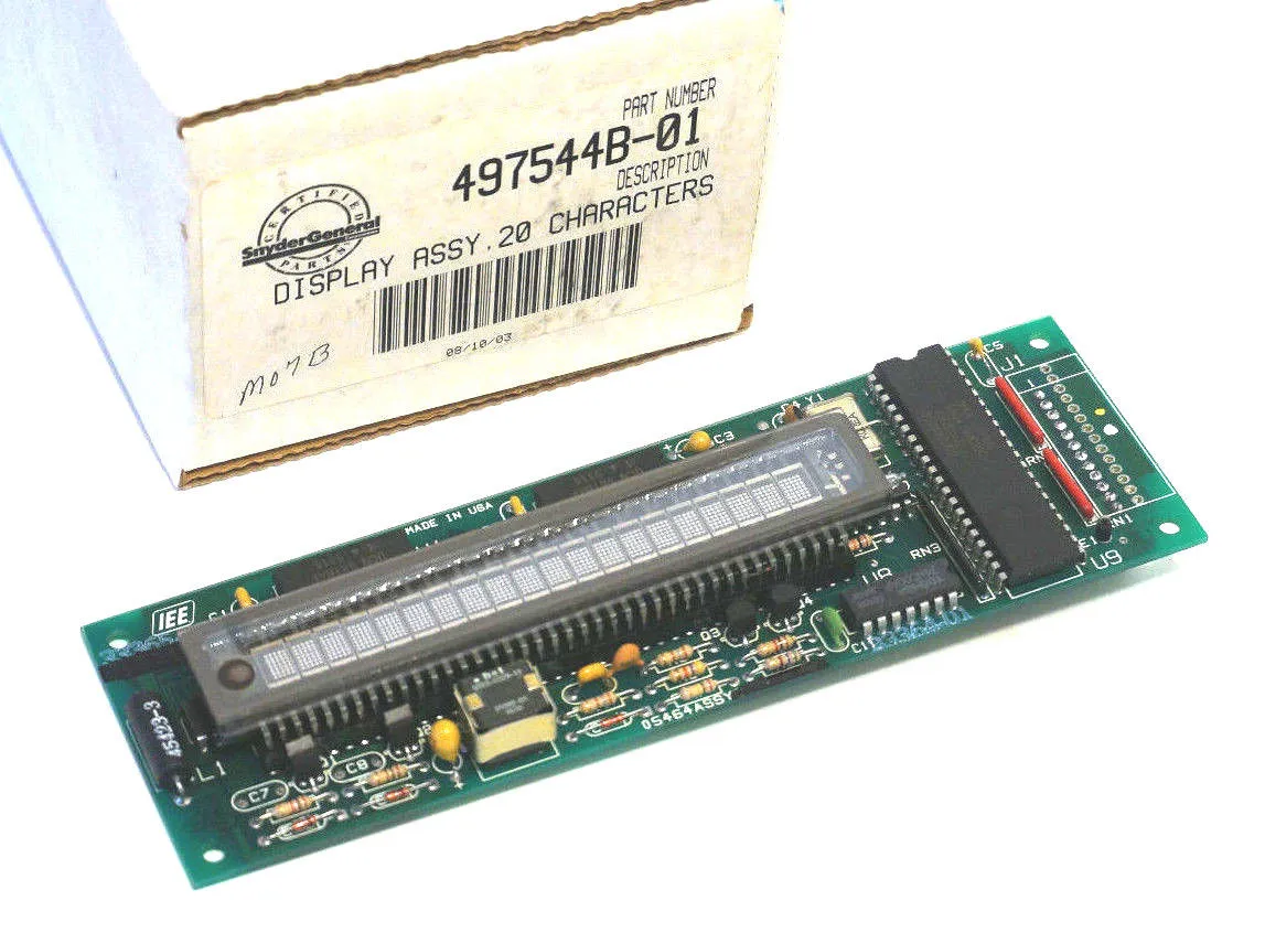 NEW SNYDER GENERAL 497544B-01 DISPLAY ASSY. 20 CHARACTERS, 497544B01