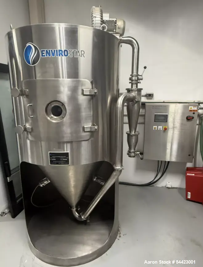 Used EnviroStar ES 500 Centrifugal Spray Dryer – Stainless Steel, PLC Controlled