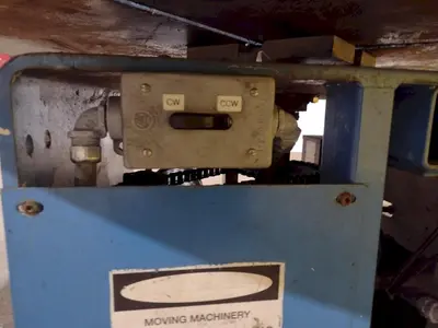 5,500 LBS X 48" AWC (ACCRA-WIRE CONTROLS) MODEL #F-200AF HORIZONTAL PALLET TYPE POWERED DE-COILER REEL: STOCK #19266