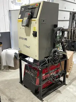 Used FANUC FANUC ARC MATE 120IB MIG WELDING CELL WITH LINCOLN 455M AND INDEX TABLE 5' X 8' RJ3IB CONTROL _UNKNOWN_ Robotic Welding Cells | Harbor Machinery Inc. #1283360