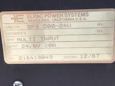 USED ELPAC BFS 500-24U