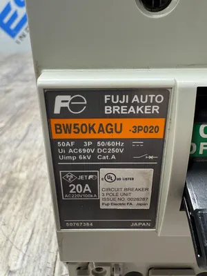 FUJI ELECTRIC BW50KAGU-3P020 Electrical/PLC/Automation | ESS Industrial Equipment Sales (8)