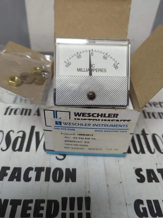 New | in-Stock WESCHLER 19563913 Meters - Misc | Surplus Asset Holdings #1206858