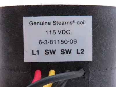 Stearns 6-3-81150-09 Motor Brake Coil 115V 1-1/8" x 1-3/8" ID 4 Wire