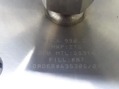 Wika 990.27 Flange Diaphragm with Gauge 0 - 200 PSI New