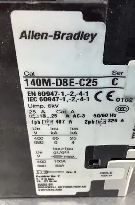 USED Allen-Bradley 140M-D8E-C25